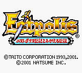 Estpolis Denki Yomigaeru Densetsu title screen for GameBoy Color